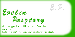 evelin pasztory business card