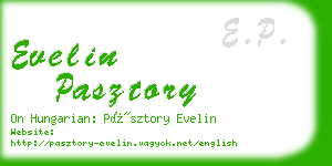 evelin pasztory business card